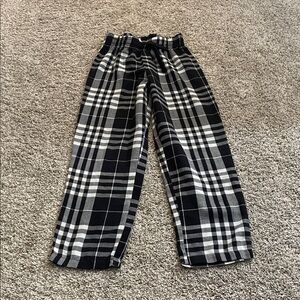 Cat & Jack Black and White Plaid Pajama Bottoms